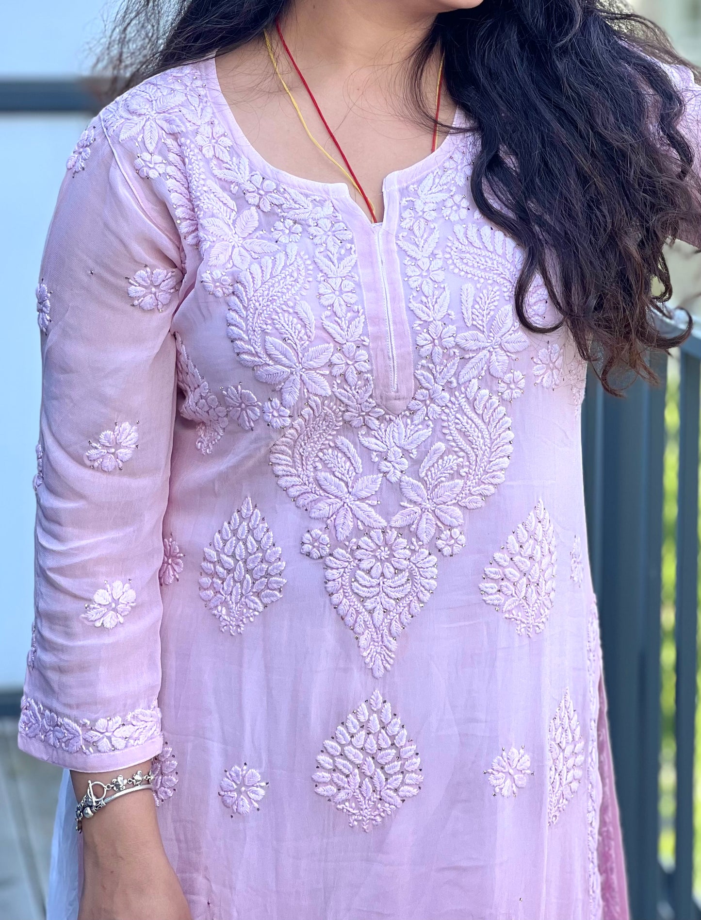 Ombre Bliss - Viscose Georgette Chikankari Kurti