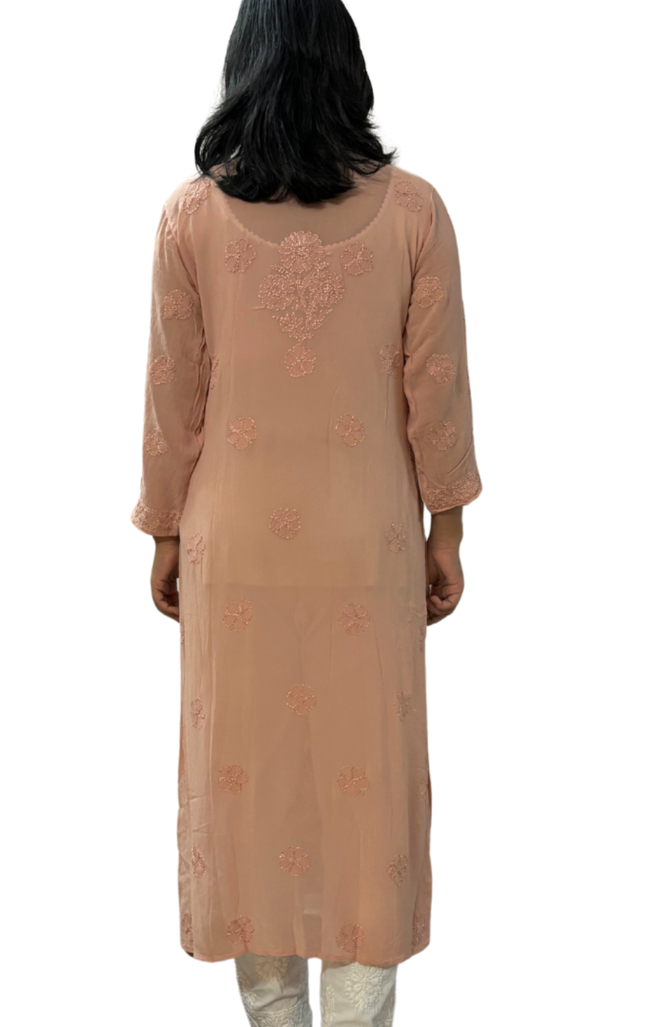 Opulent Threads - Viscose Georgette Resham Jaal Chikankari Kurti