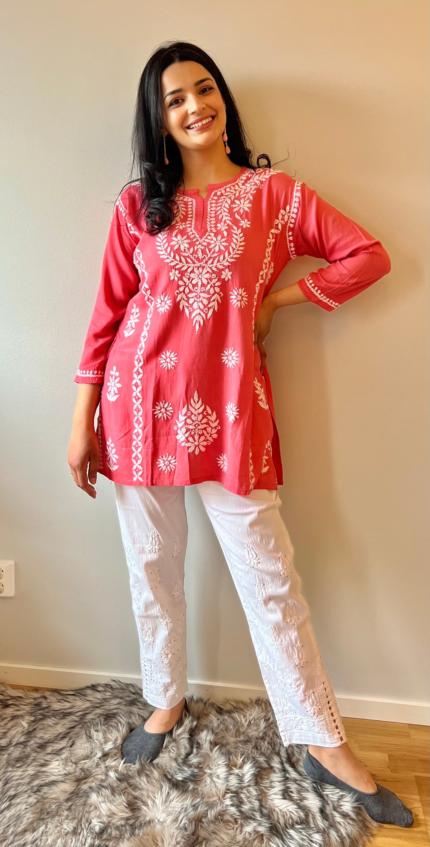 Majestic Mosaic - Modal Chikankari Short Top