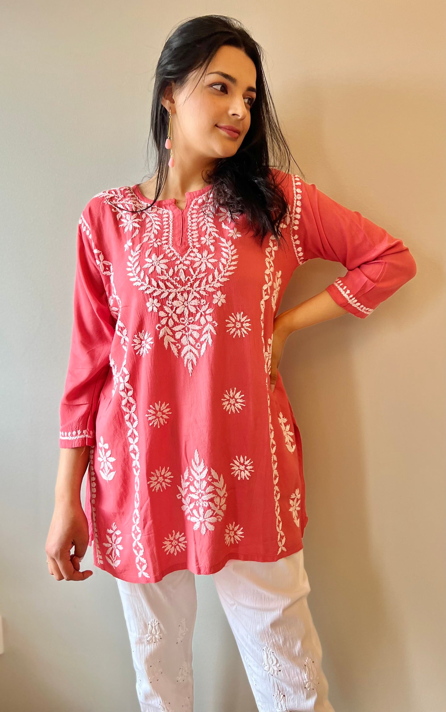 Majestic Mosaic - Modal Chikankari Short Top