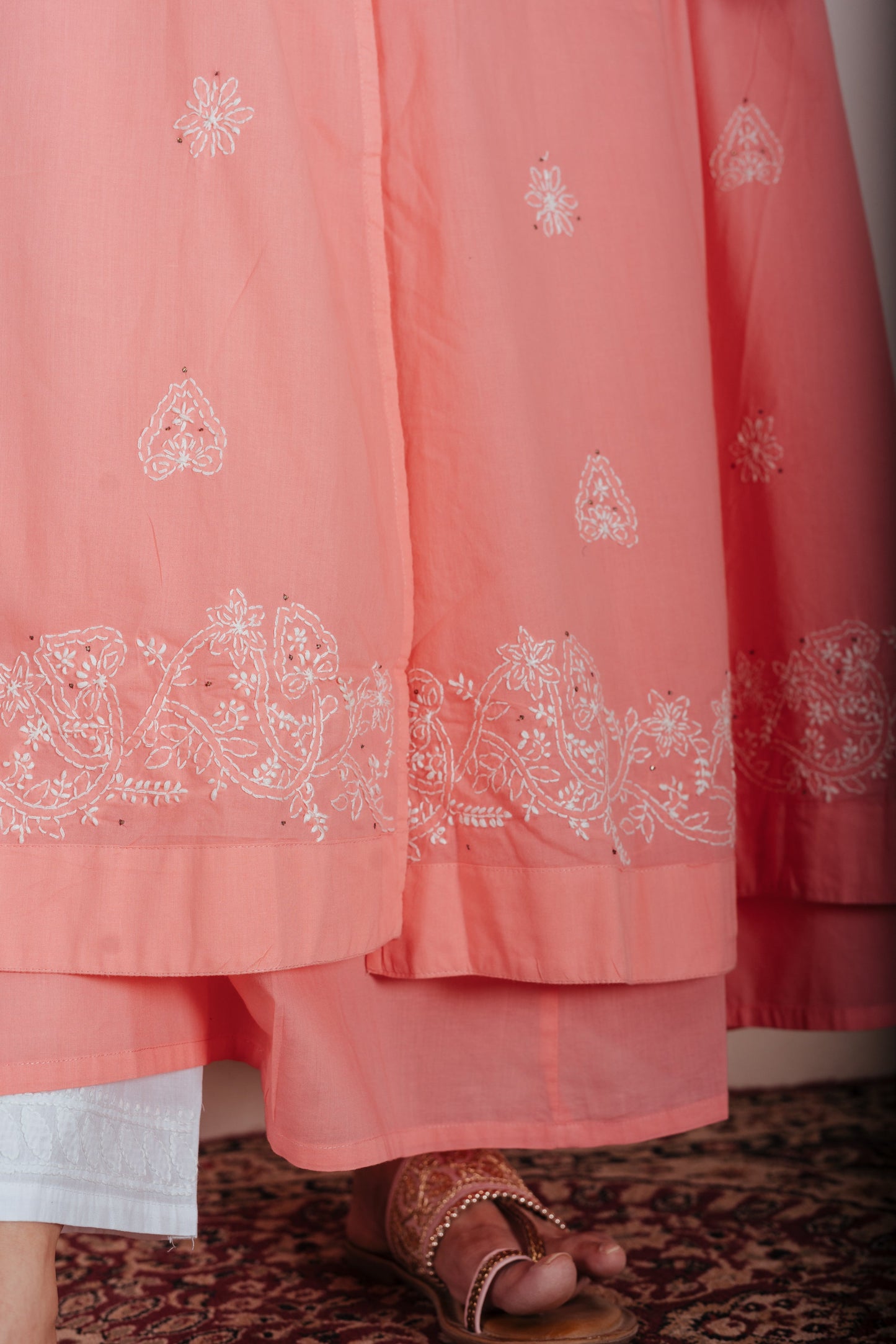 Celestial Chic - Cotton Chikankari Gown