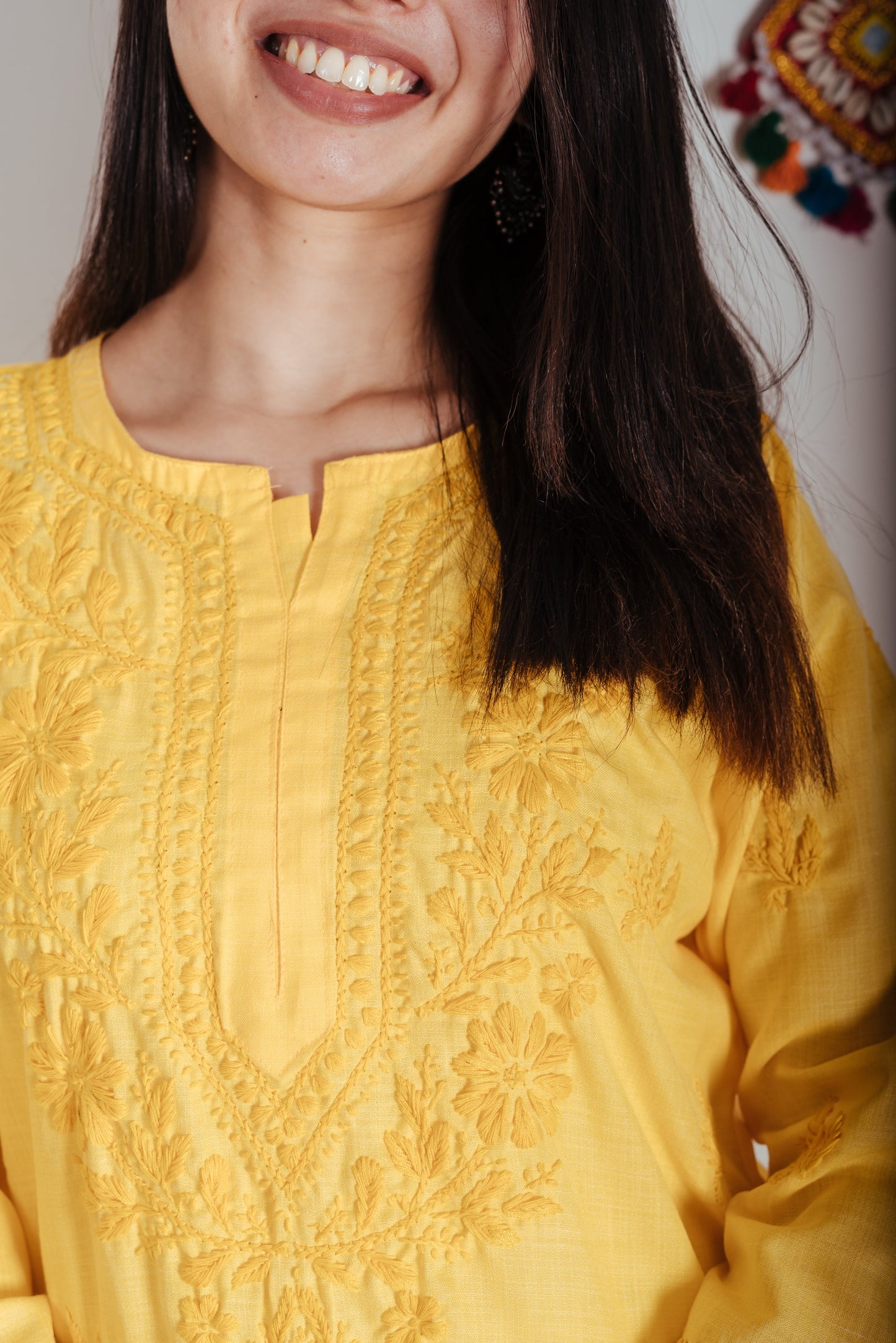 Opulent Oasis - Cotton Chikankari Kurti