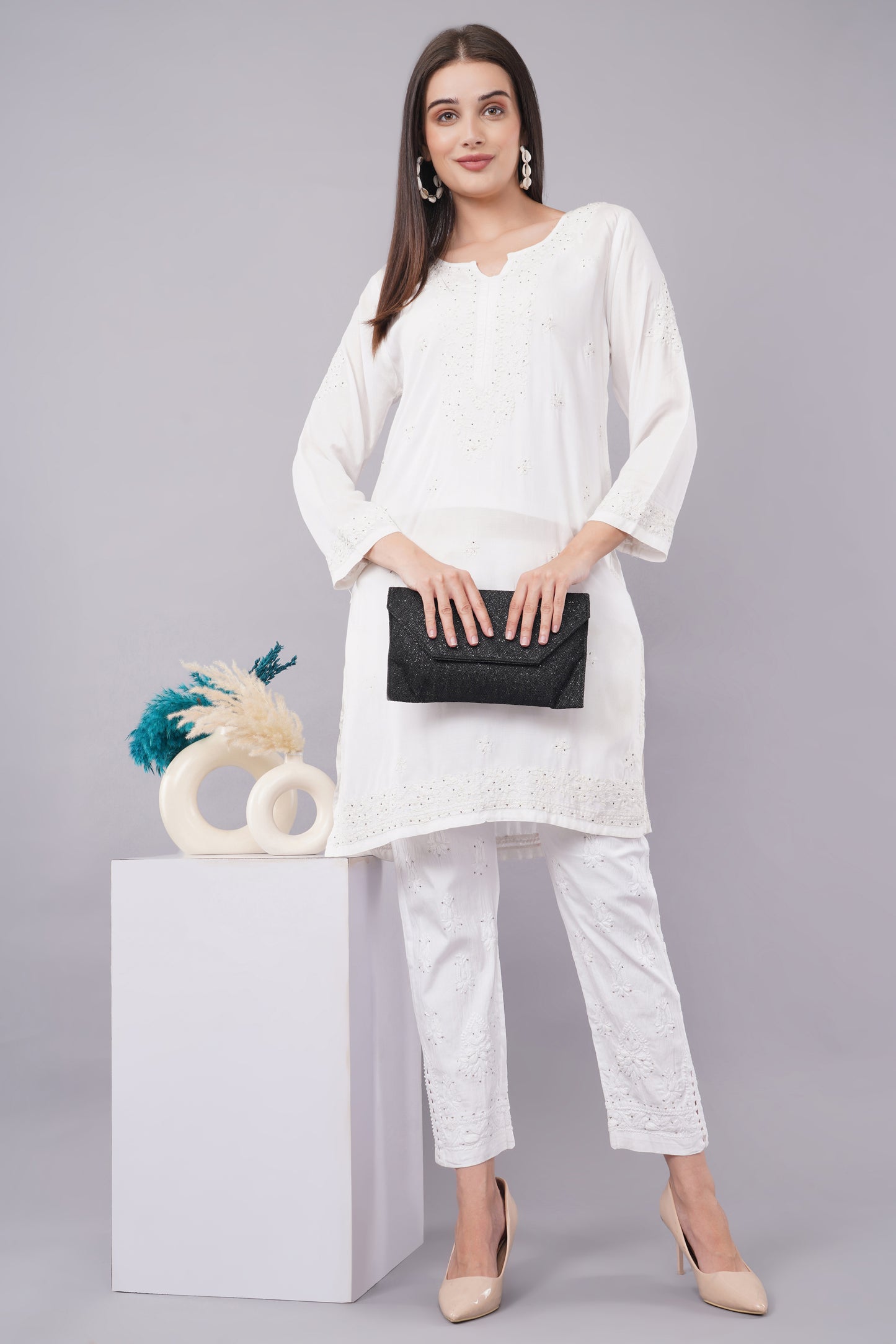 Chic Canvas - Modal Chikankari Co-ord Set