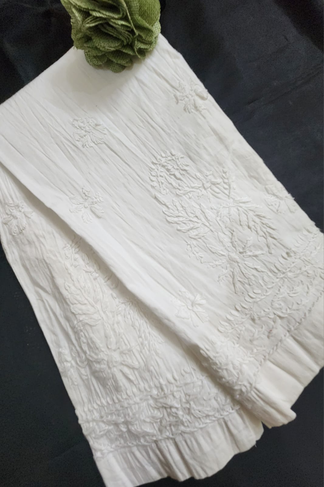 Zaara - White Cotton Chikankari Pants